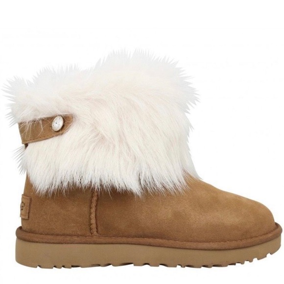 UGG Valentina Boot Chestnut 1012388  Crystal Studded Size 8 - Picture 2 of 14